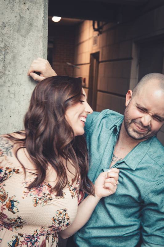 Couple laughing together